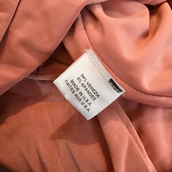 Misa Los Angeles Parvaneh Coral Pink Jersey One Shoulder Draped Mini Dress M - Picture 9 of 10